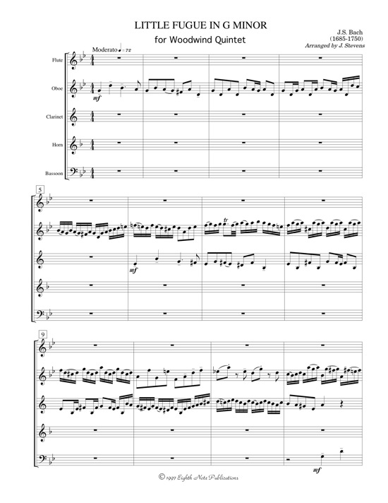 Realization of fugue in g minor, "little," bwv 578 by 